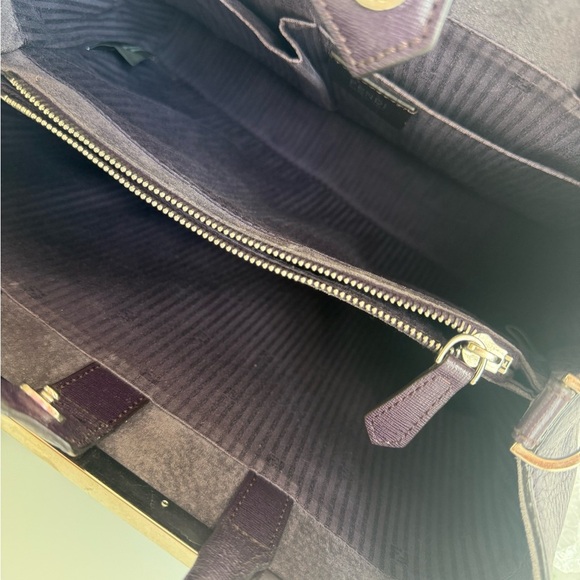 Fendi 2 Jours Plum Large Leather Bag - Picture 13 of 14